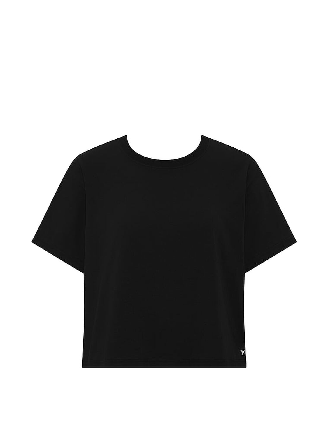 vs Pink Cotton Oversized Pocket Tee Black 3 of 3 