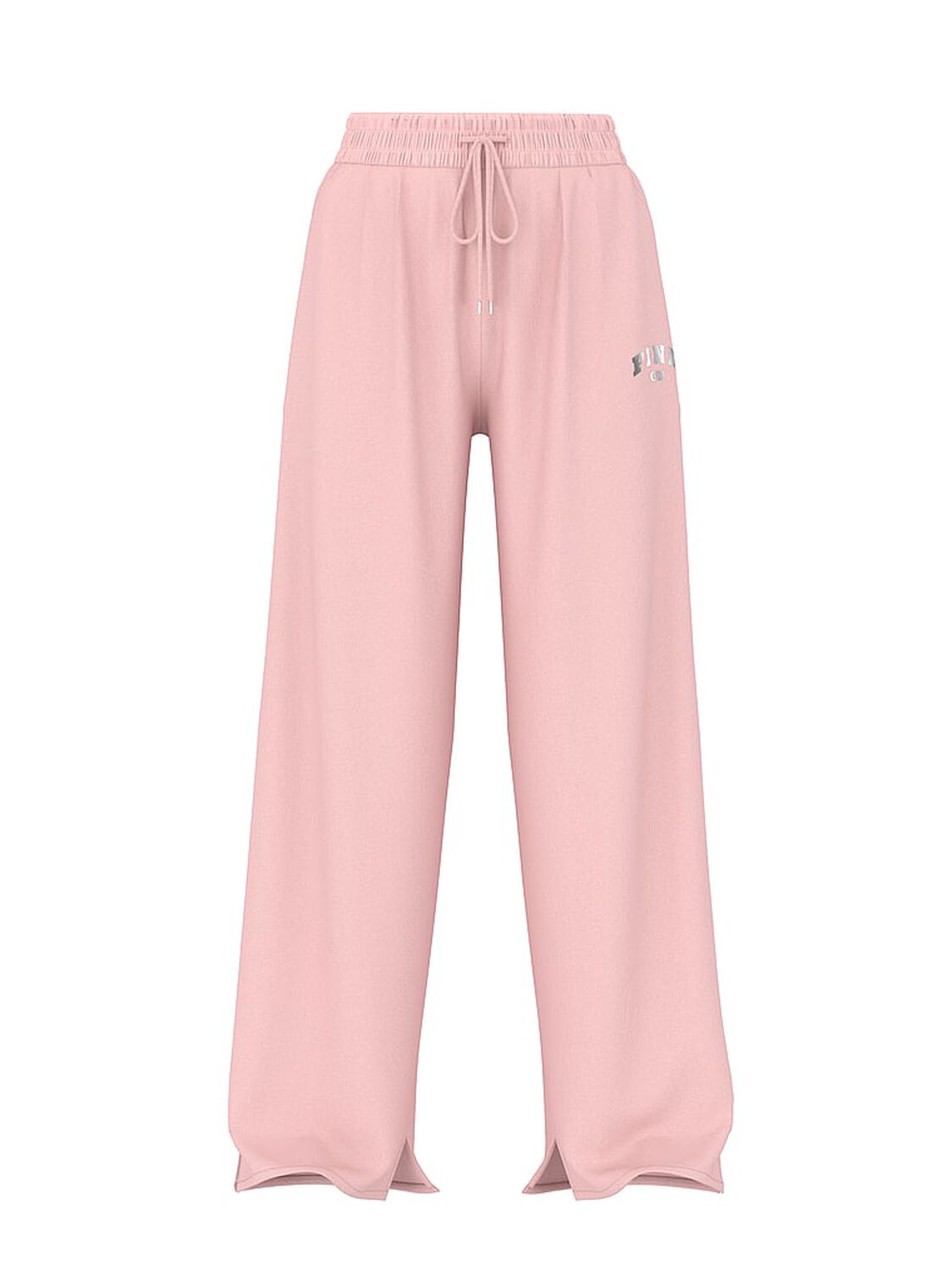 vs Pink Ivy Fleece Wide-Leg Split-Hem Sweatpants Doll House 3 of 3 