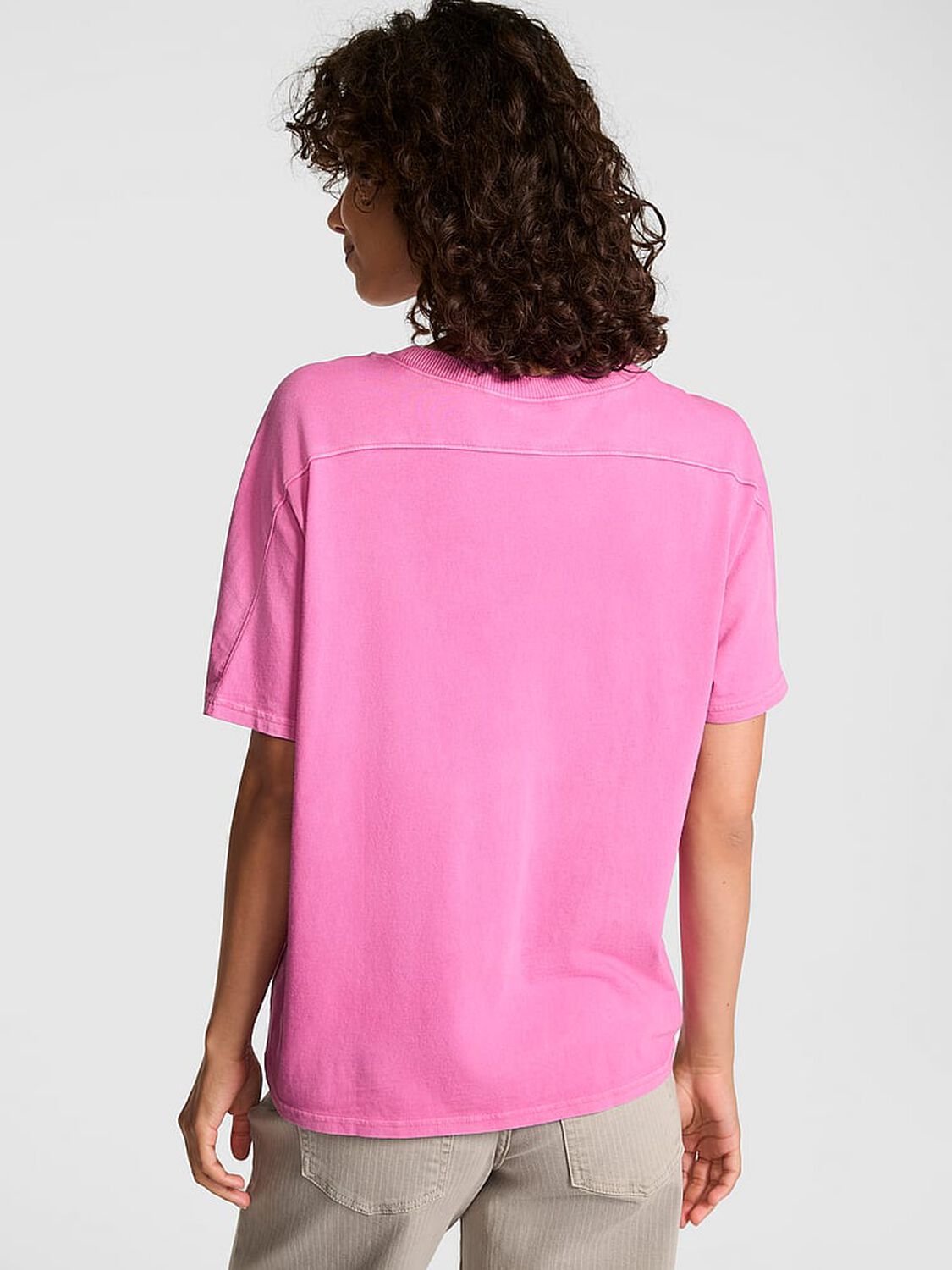 vs Pink Retro Cotton Boxy Tee New Peony Band Capsule 2 of 3 