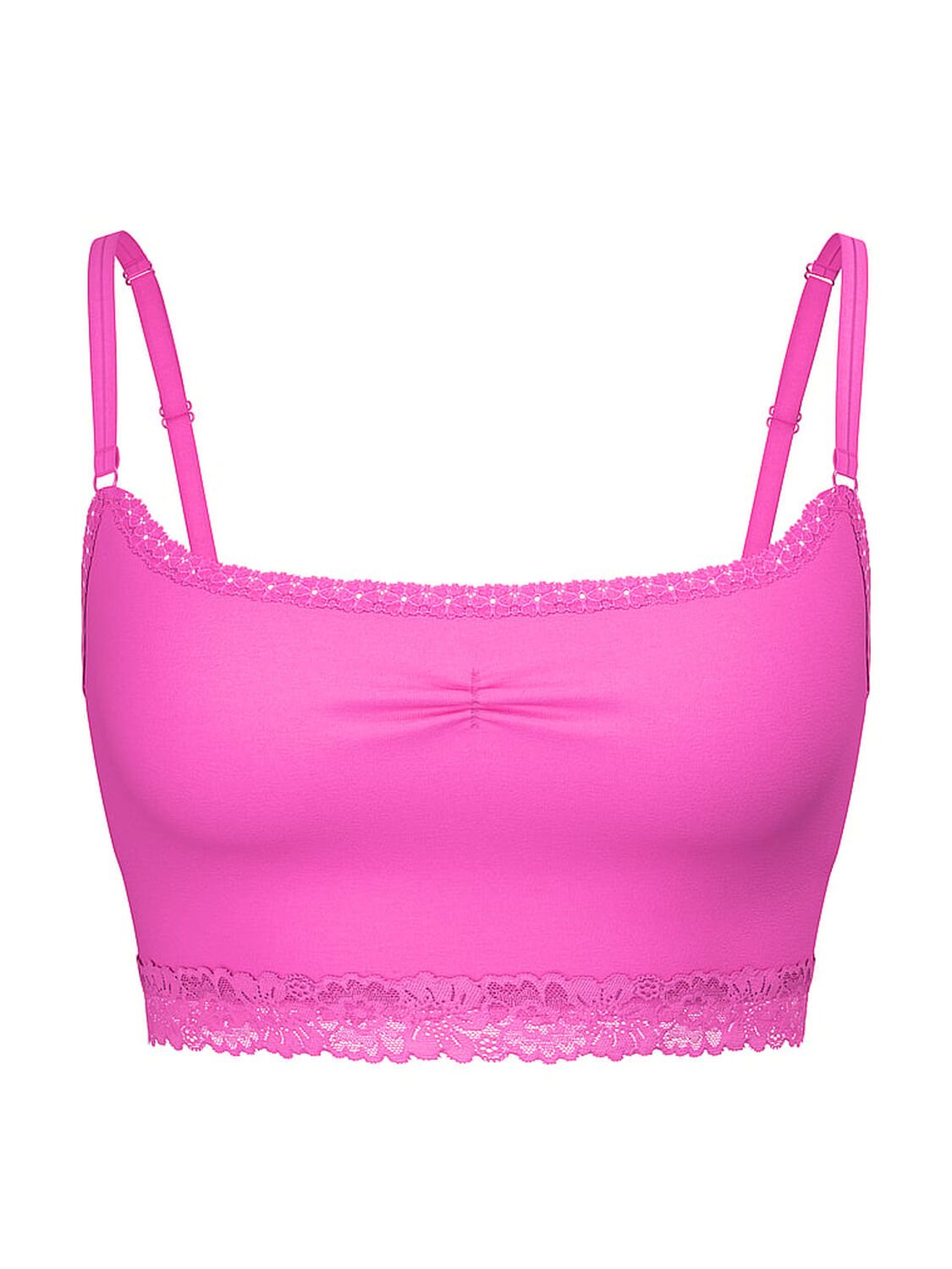 vs Pink Bralettes & Bra Tops Cotton Dorm Lightly Lined Bralette Pink Gossip 3 of 3 