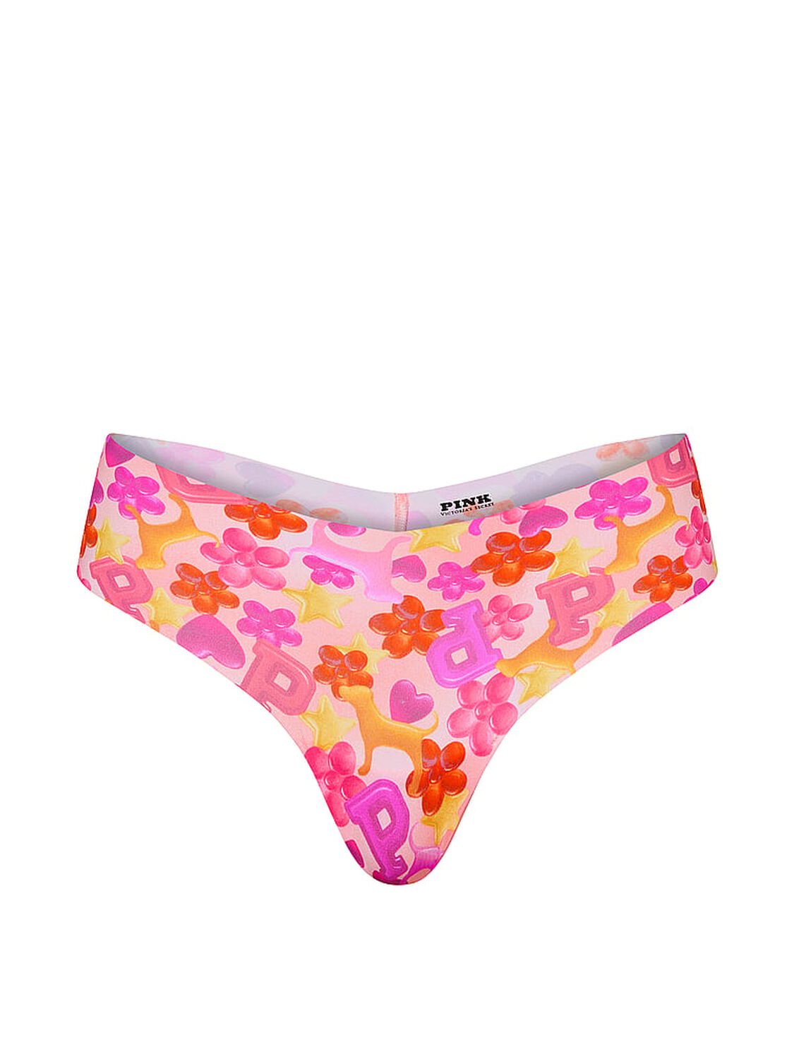vs Pink No-Show Thong Panty Delicate Pink Jellies Print 3 of 3 