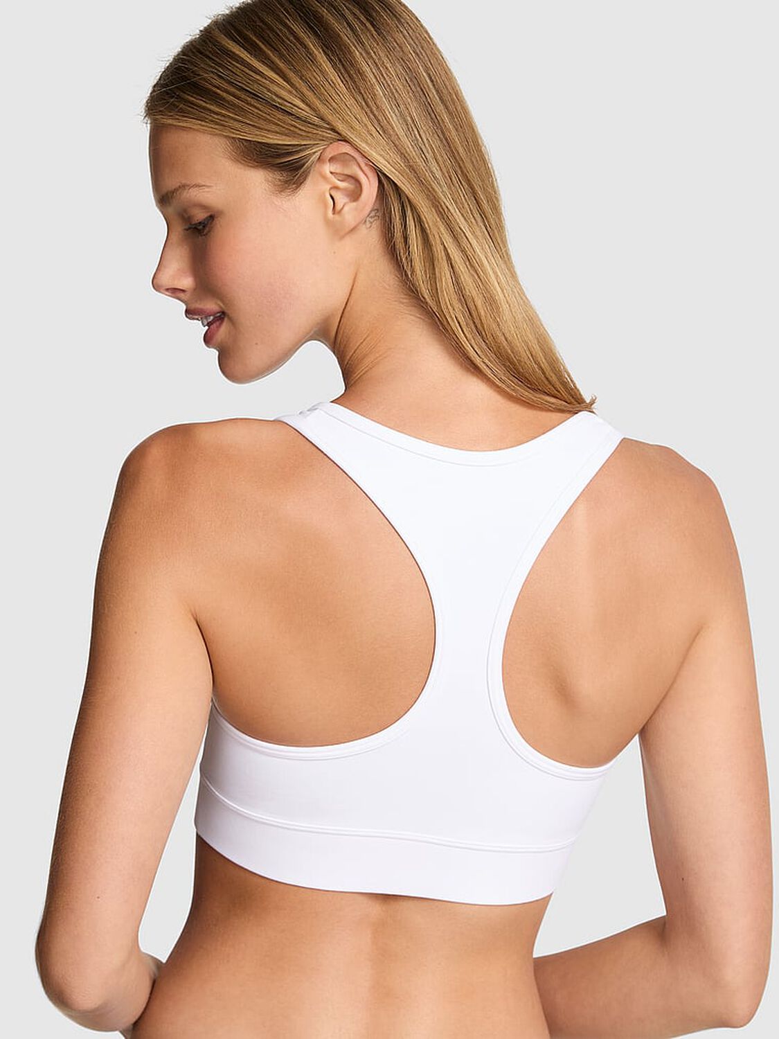 vs Pink Relay Racerback Sports Bra Vs White 2 of 2 
