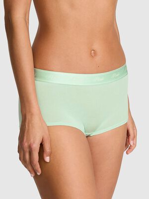 Logo Cotton Shine Boyshort Panty