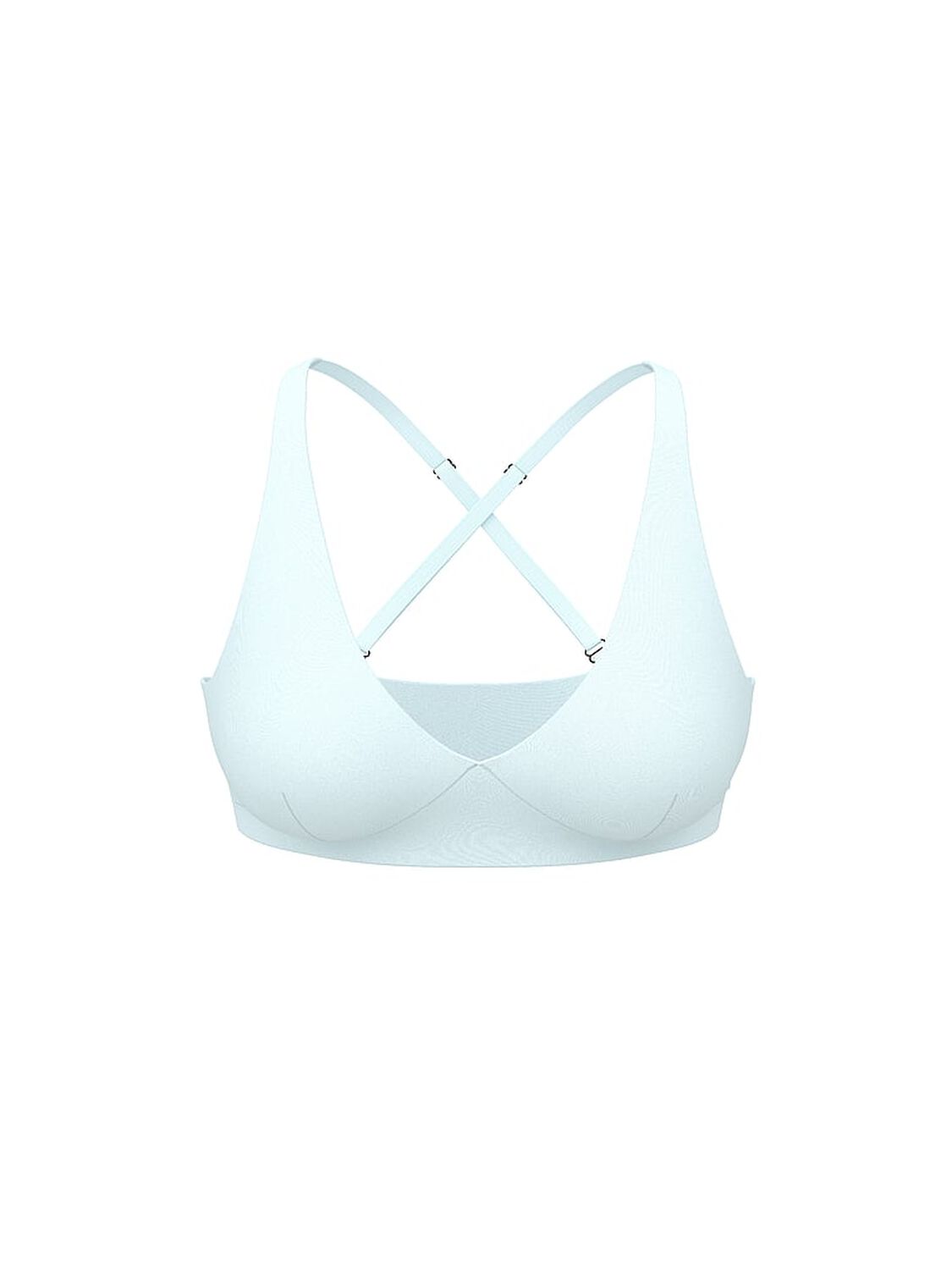 vs Pink PINK Relay&trade; Criss-Cross Plunge Sports Bra Spray Blue 3 of 3 