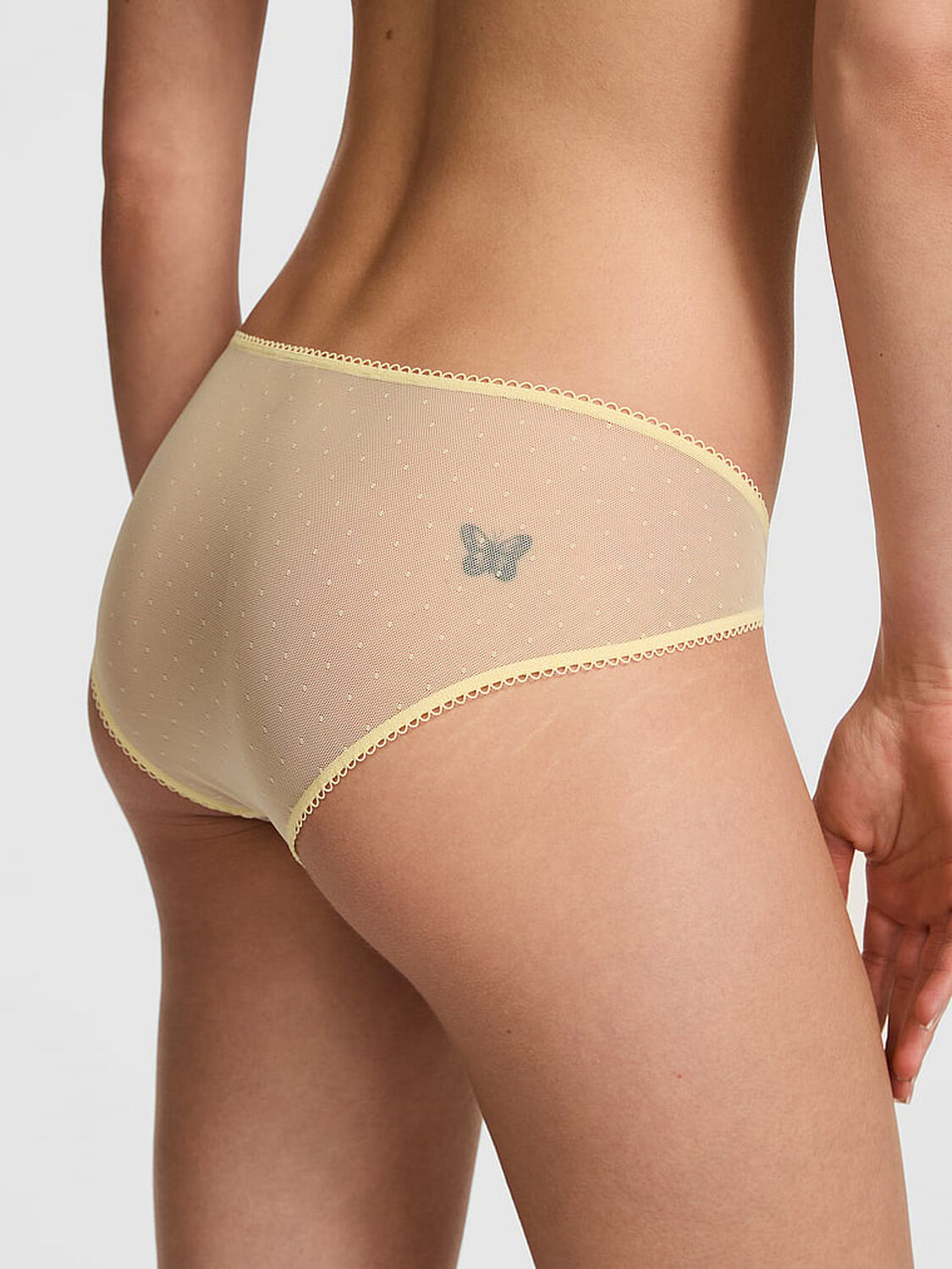 vs Pink Wink Low-Rise Cheeky Panty White And Mellow Yellow 2 of 3 