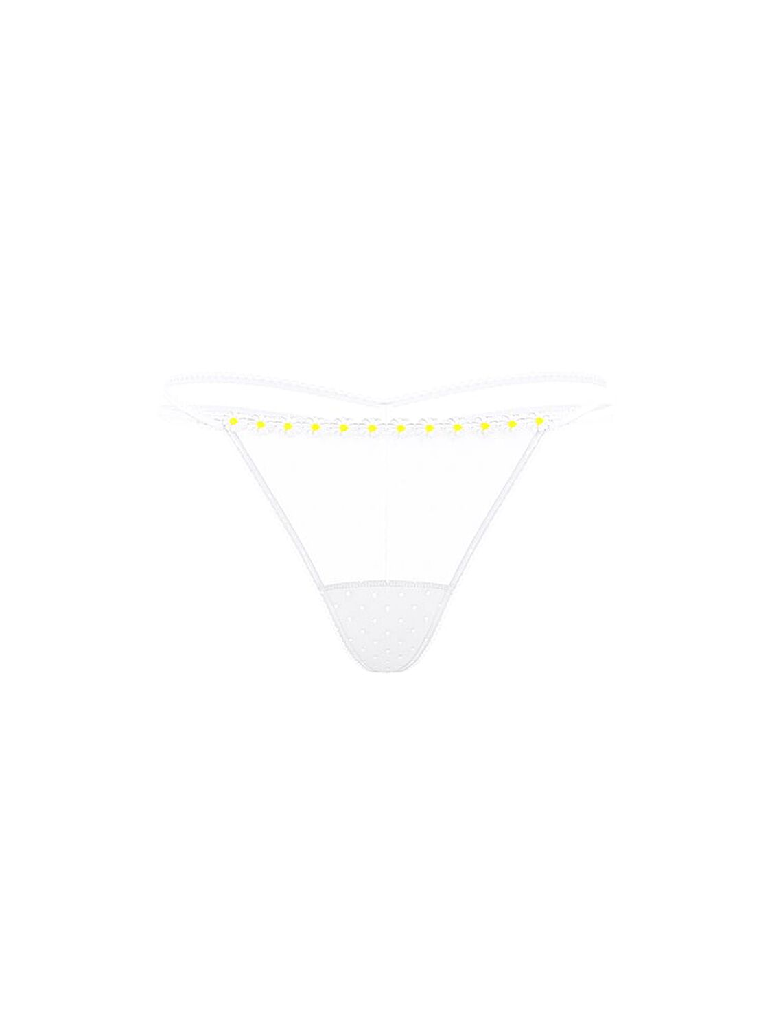 vs Pink Wink Strappy V-String Thong Panty White 1 of 2 