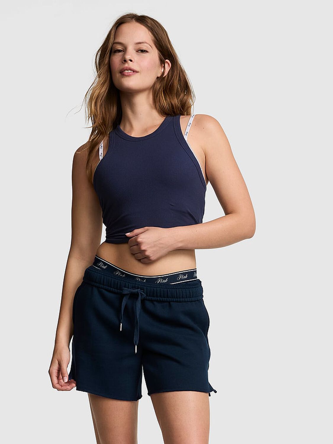 vs Pink Campus Fleece&trade; Shorts Noir Navy 1 of 3 