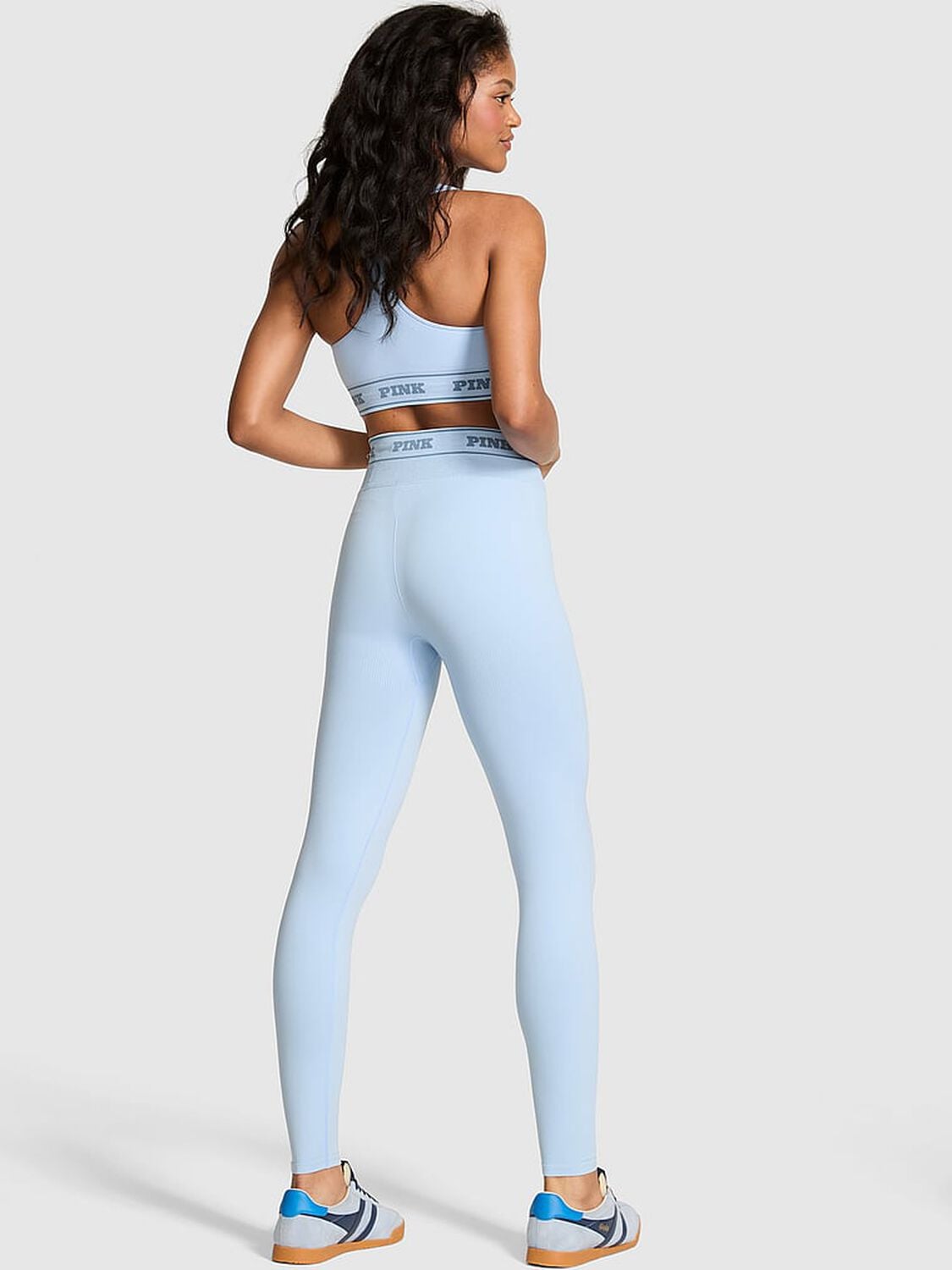 pink Pink Seamless Classic Logo Leggings Icy Blue Cc Lurex Bling 2 of 3 