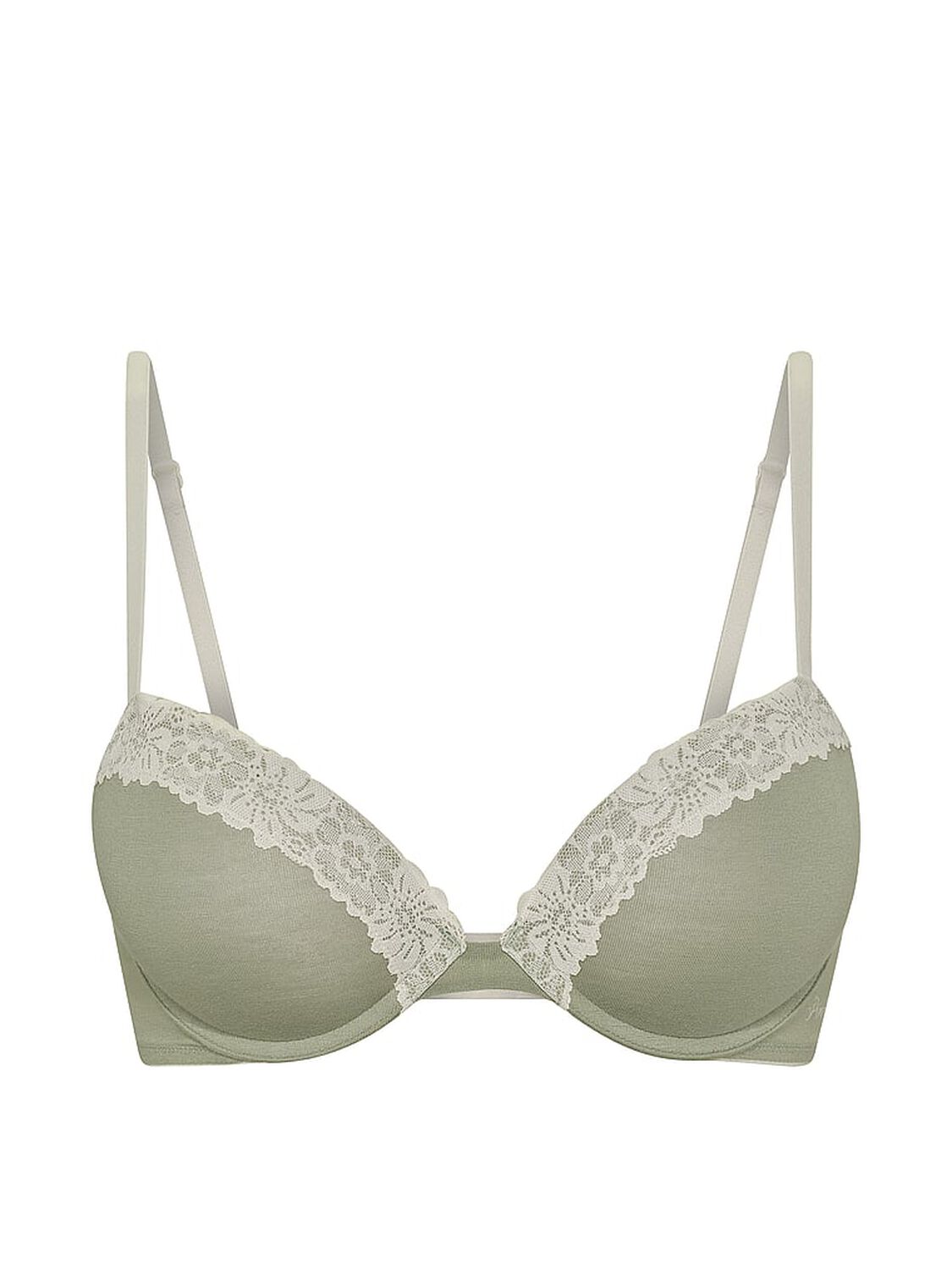vs Pink Wear Everywhere Wear Everywhere&trade; Super Push-Up Bra Slate Green 3 of 3 