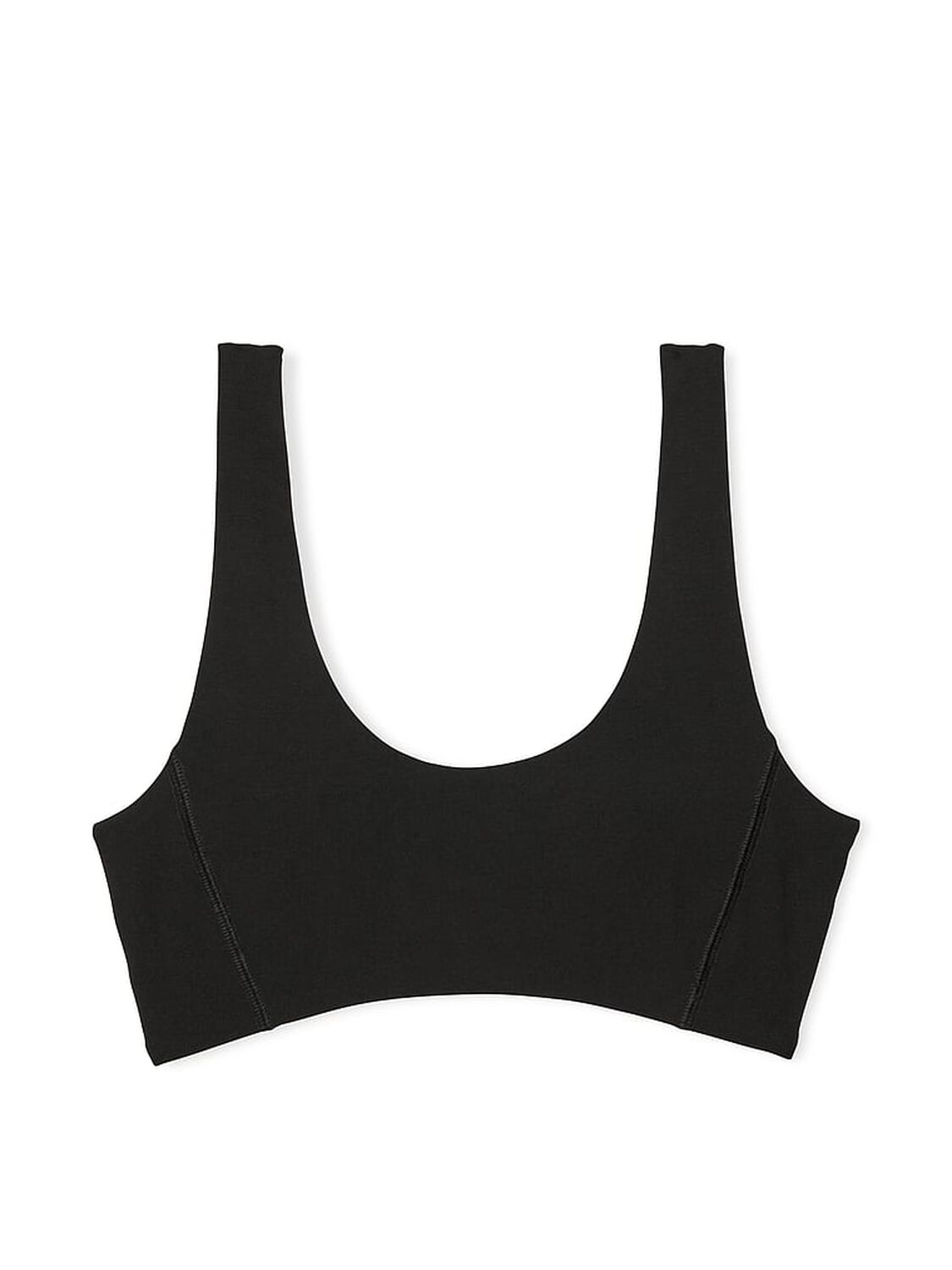 vs Pink All-Day Cotton Scoop Sports Bra Pure Black 3 of 4 