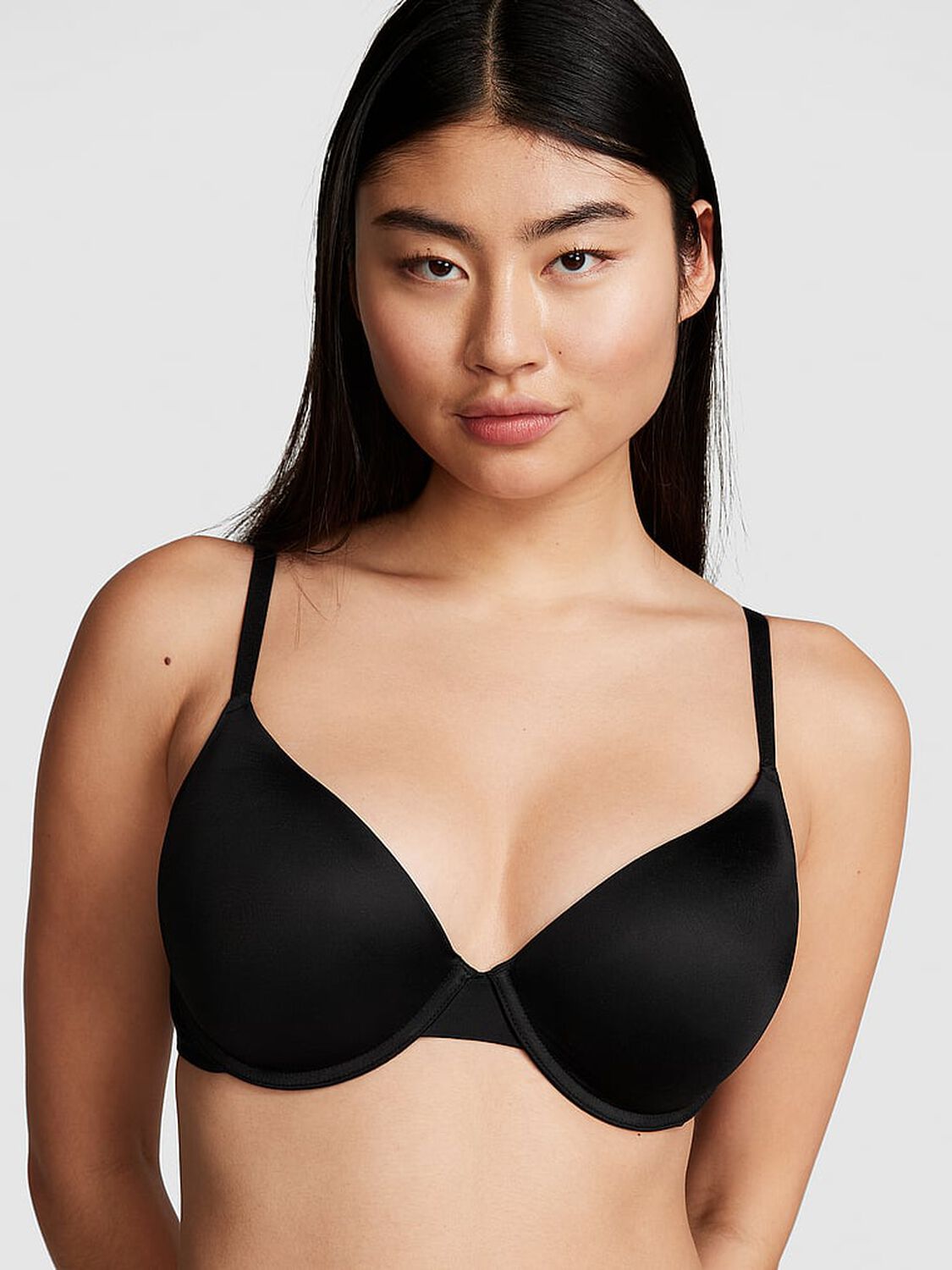 vs Pink Wear Everywhere Wear Everywhere Push-Up Bra Pure Black 1 of 3 
