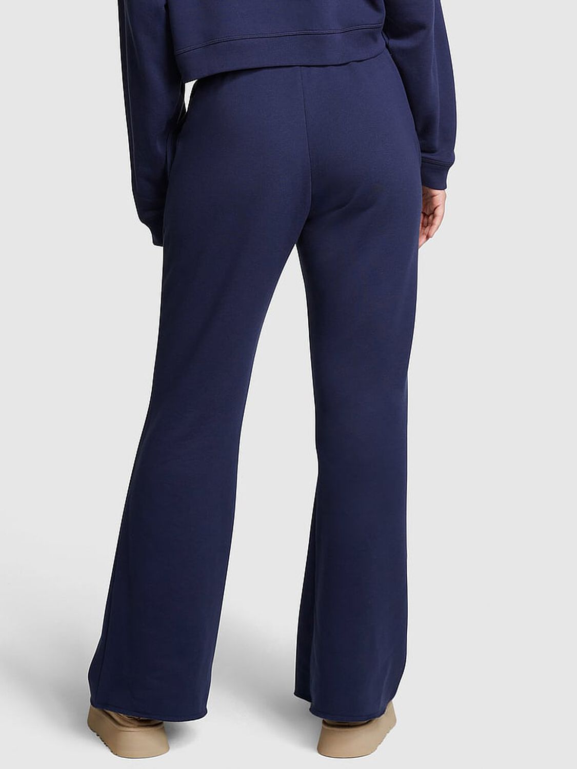 vs Pink Everyday Fleece High-Waist Flare Sweatpants Midnight Navy 2 of 4 