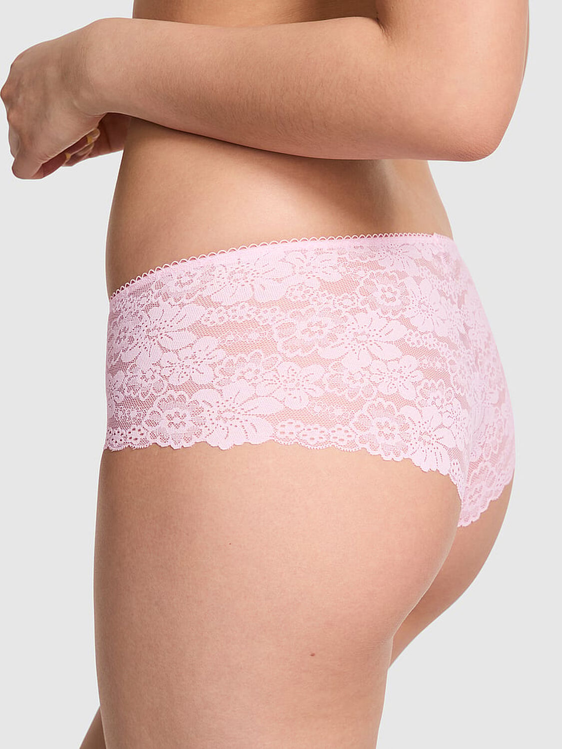 vs Pink No-Show Cheeky Panty Pink Tulip 1 of 3 