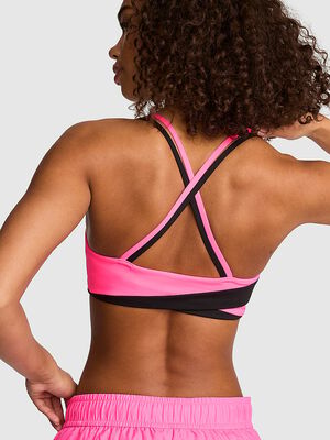 PINK Relay&trade; Square-Neck Cross-Back Sports Bra
