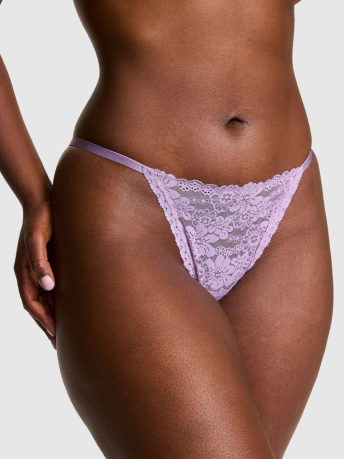 vs Pink Wink String Bikini Panty Purple Aster 1 of 3 