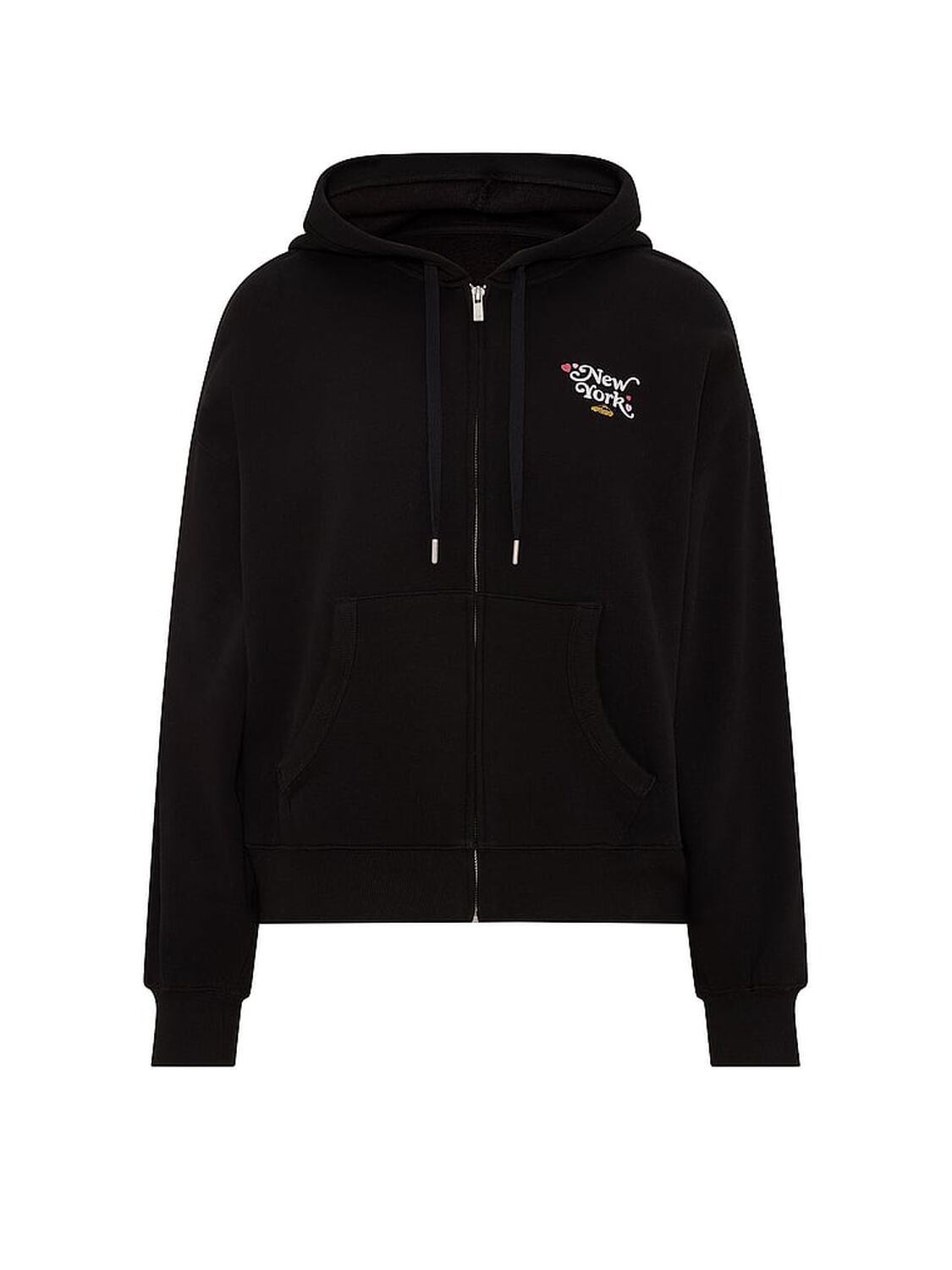 pink Pink Campus Fleece&trade; Full-Zip Hoodie Pure Black 3 of 4 