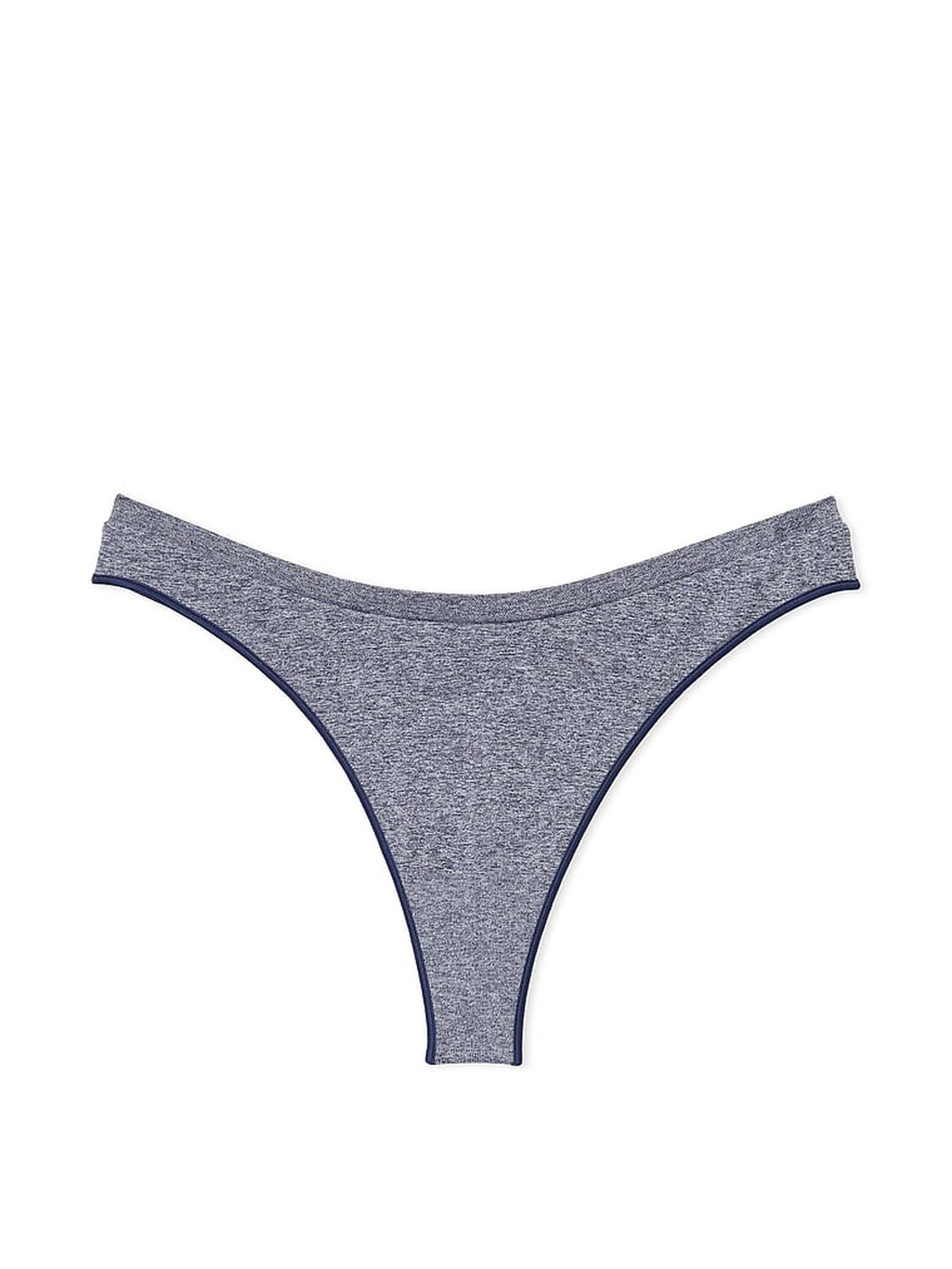 vs Pink Seamless High-Leg Thong Panty Midnight Navy Marl 3 of 3 