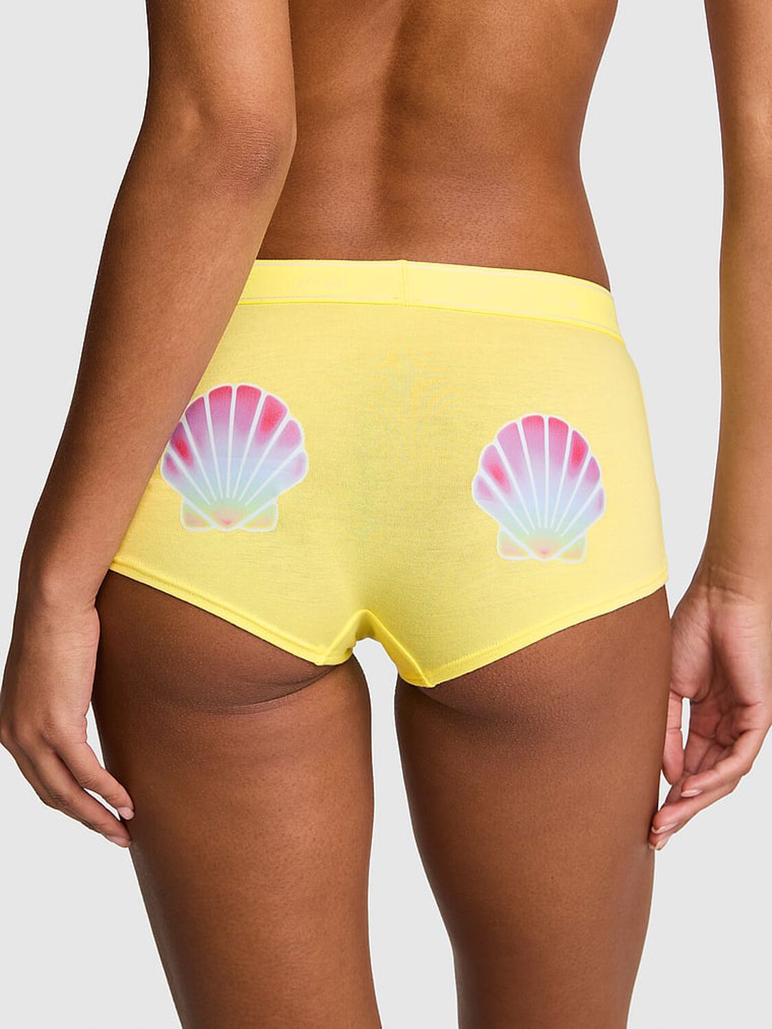 vs Pink Logo Cotton Shine Boyshort Panty 2 of 3 