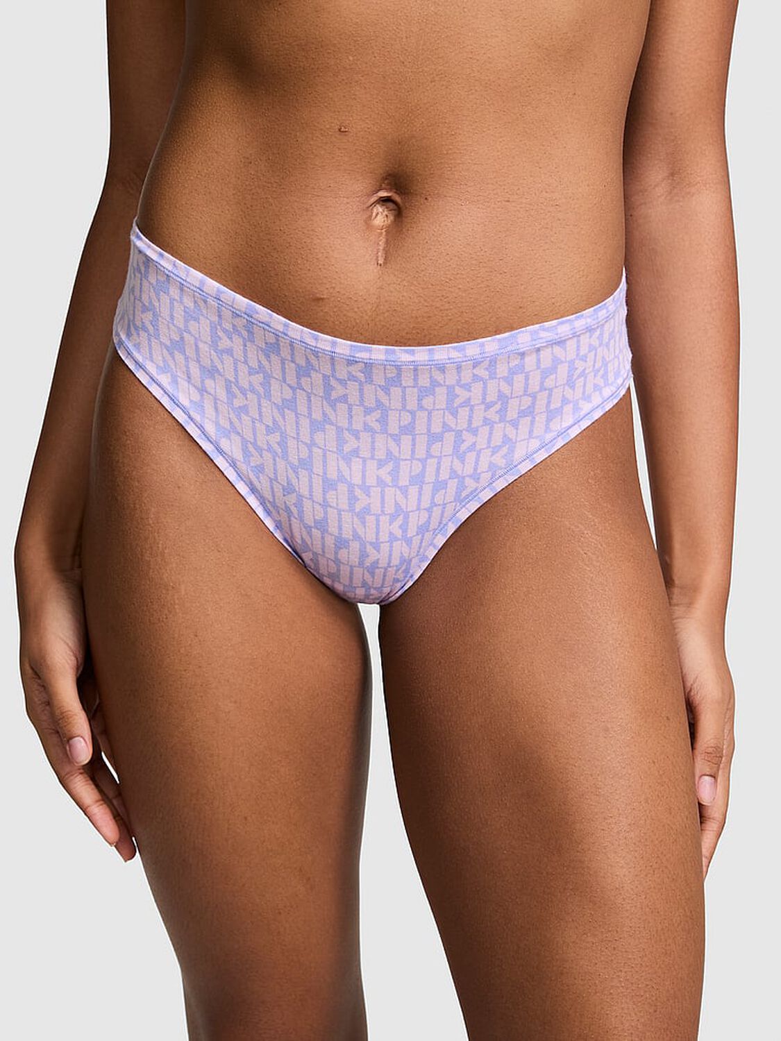 vs Pink Cotton Cheeky Panty Purple Cloud Pink Logo Print 1 of 3 