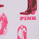Cotton Side-Tie Thong Panty, White Cowboy Boot Print Side Tie, swatch