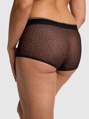Logo Mesh Boyshort Panty