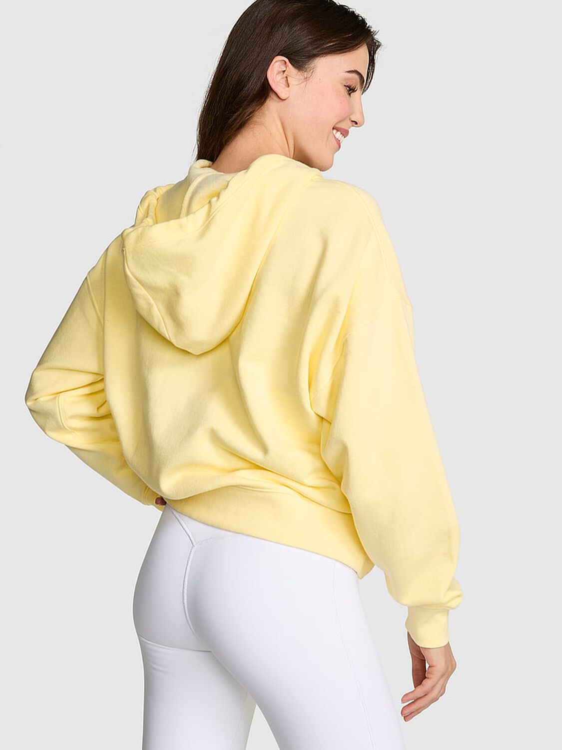 vs Pink Ivy Fleece Campus Full-Zip Hoodie Mellow Yellow 2 of 4 
