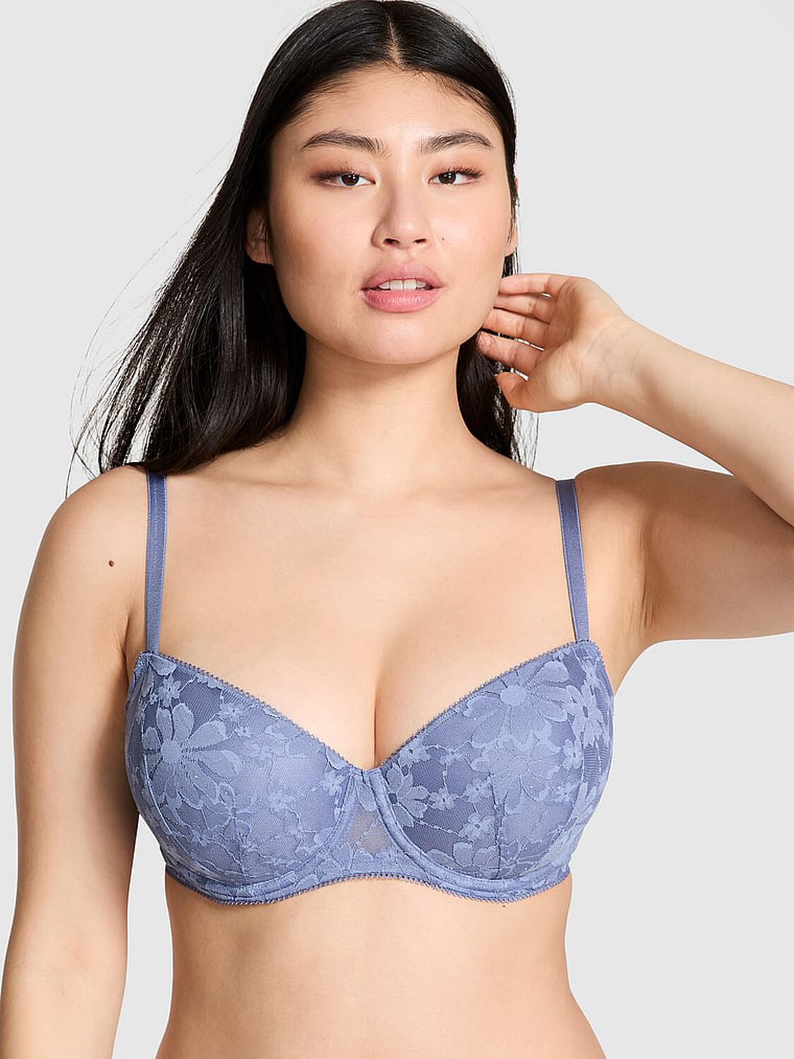 vs Pink Wink Wink Lightly Lined Balconette Bra Dusty Iris 1 of 2 