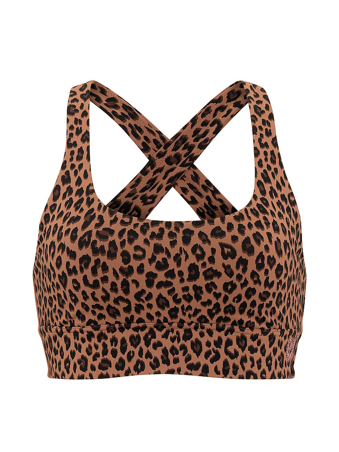 vs Pink PINK Relay&trade; Twist-Back Bra Leopard 3 of 3 