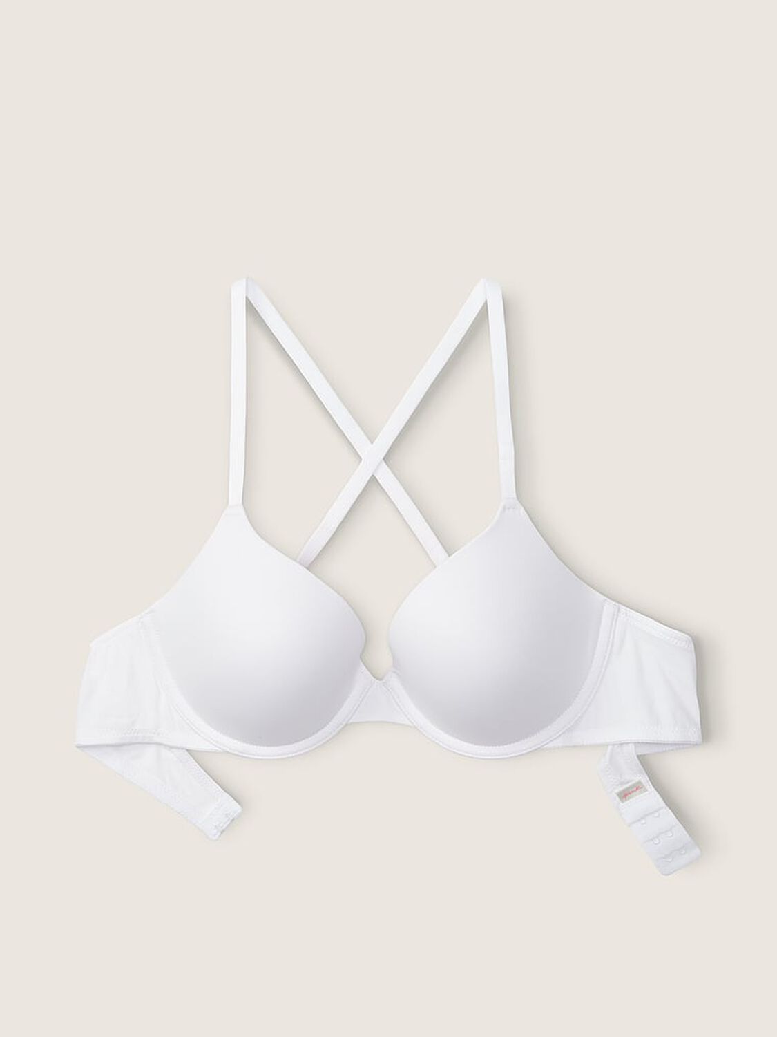 vs Pink Wear Everywhere Wear Everywhere Lightly Lined T-Shirt Bra Optic White 2 of 3 
