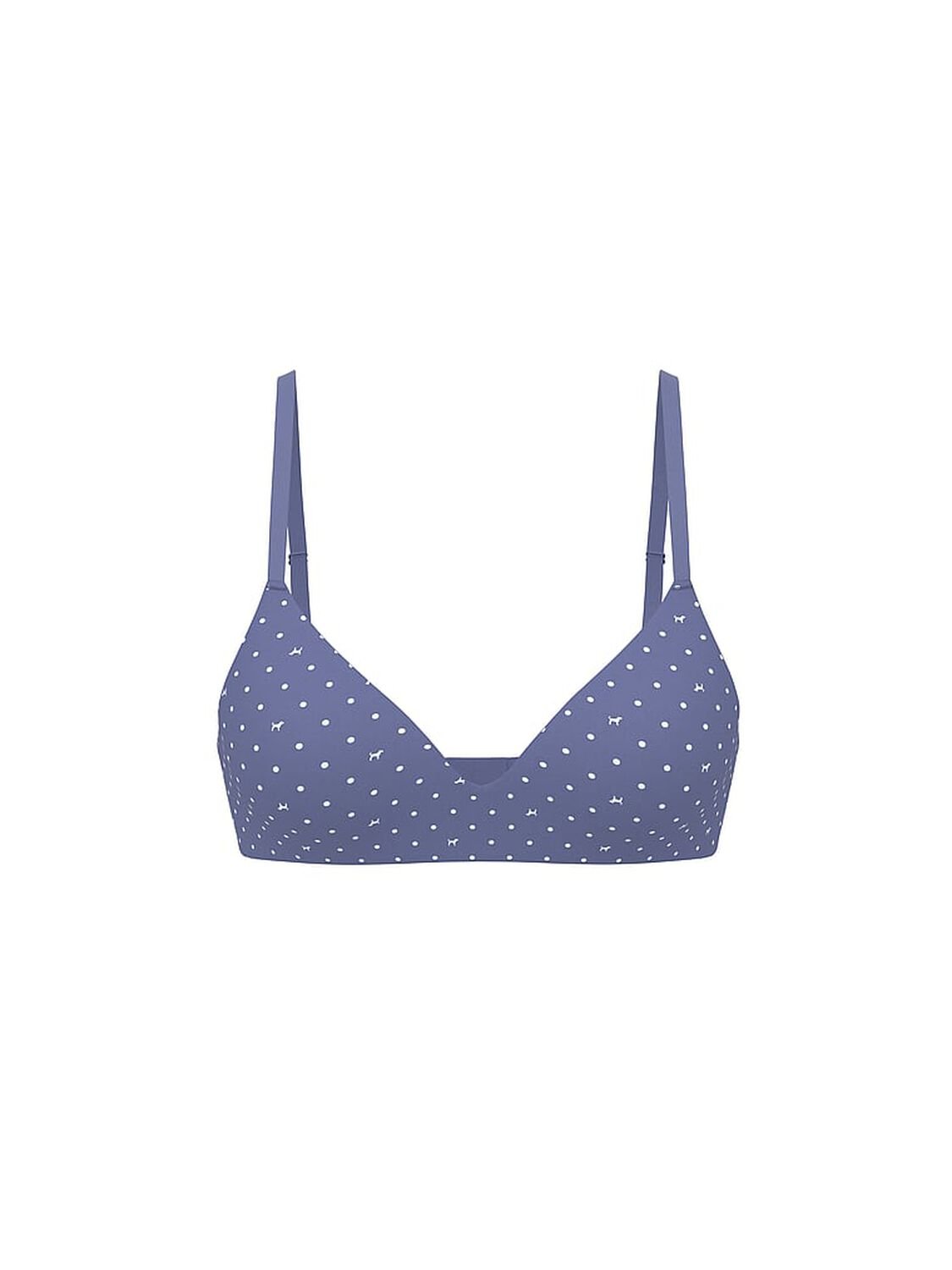 vs Pink Wear Everywhere Wear Everywhere Lightly Lined Wireless Bra Dusty Iris Dot Dog Print 3 of 3 
