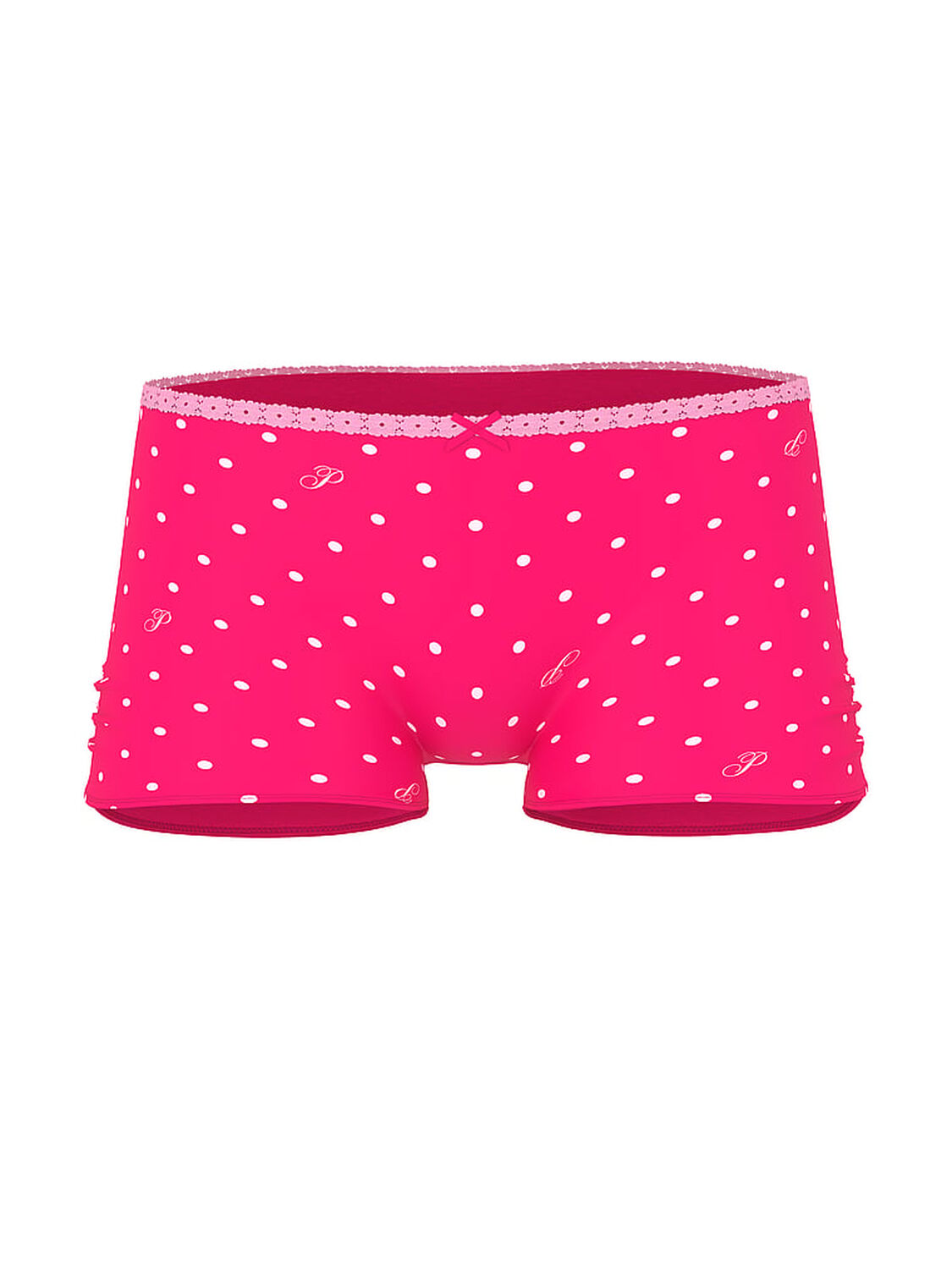 vs Pink Cotton Dorm Boyshort Panty Hot Stuff Dot P Print 3 of 3 