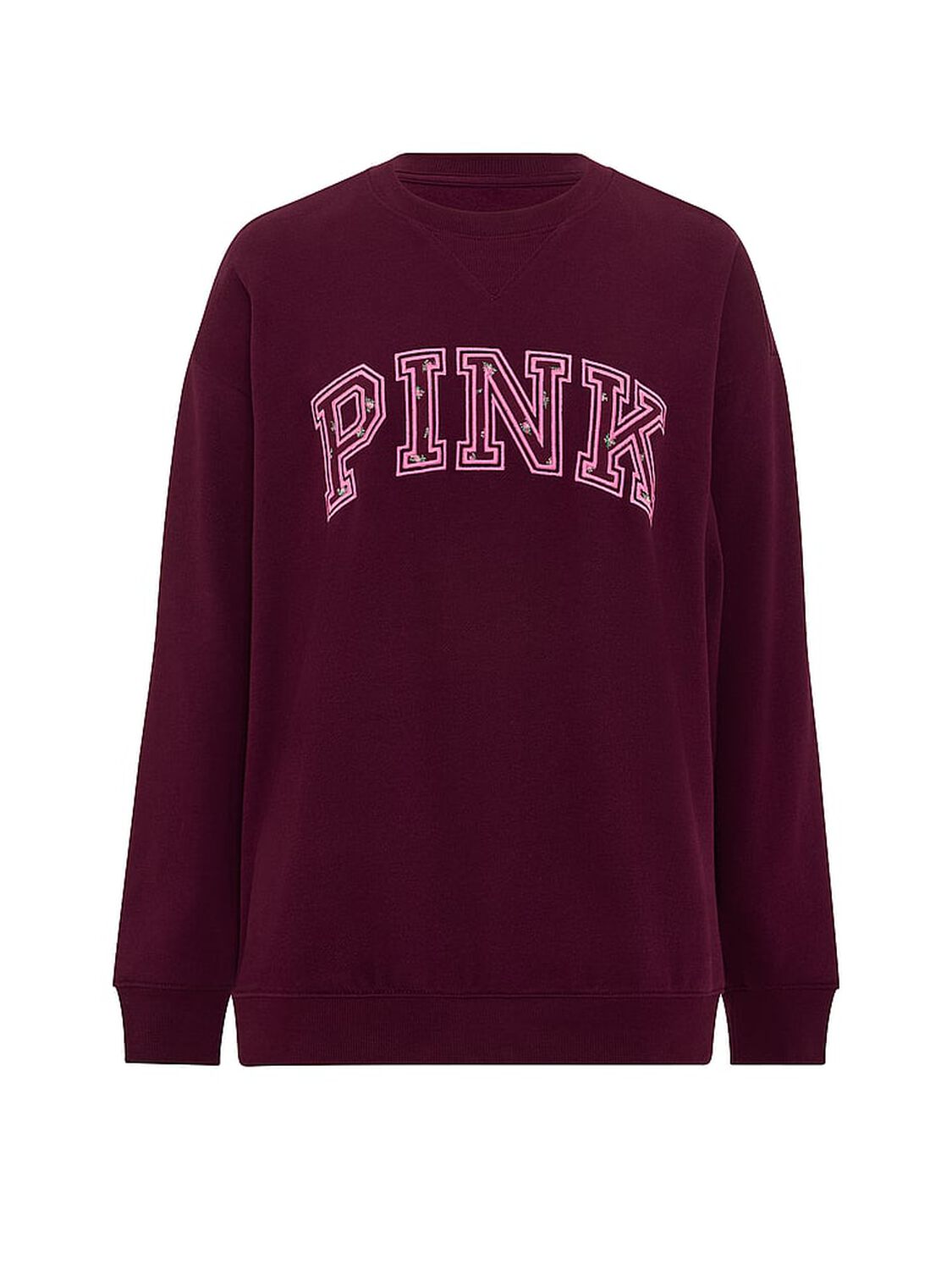 vs Pink Campus Fleece&trade; Crew Sweatshirt Wild Rose 3 of 3 