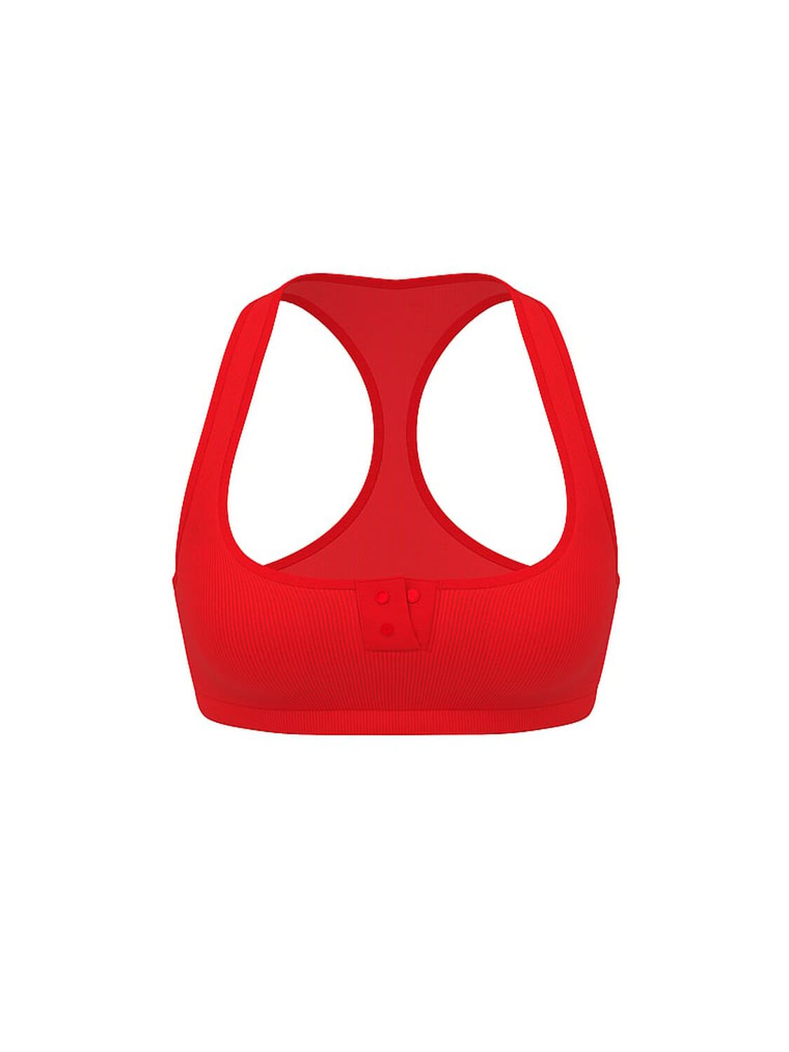 vs Pink Cotton Dorm Unlined Racerback Bralette Bright Vermillion 1 of 3 