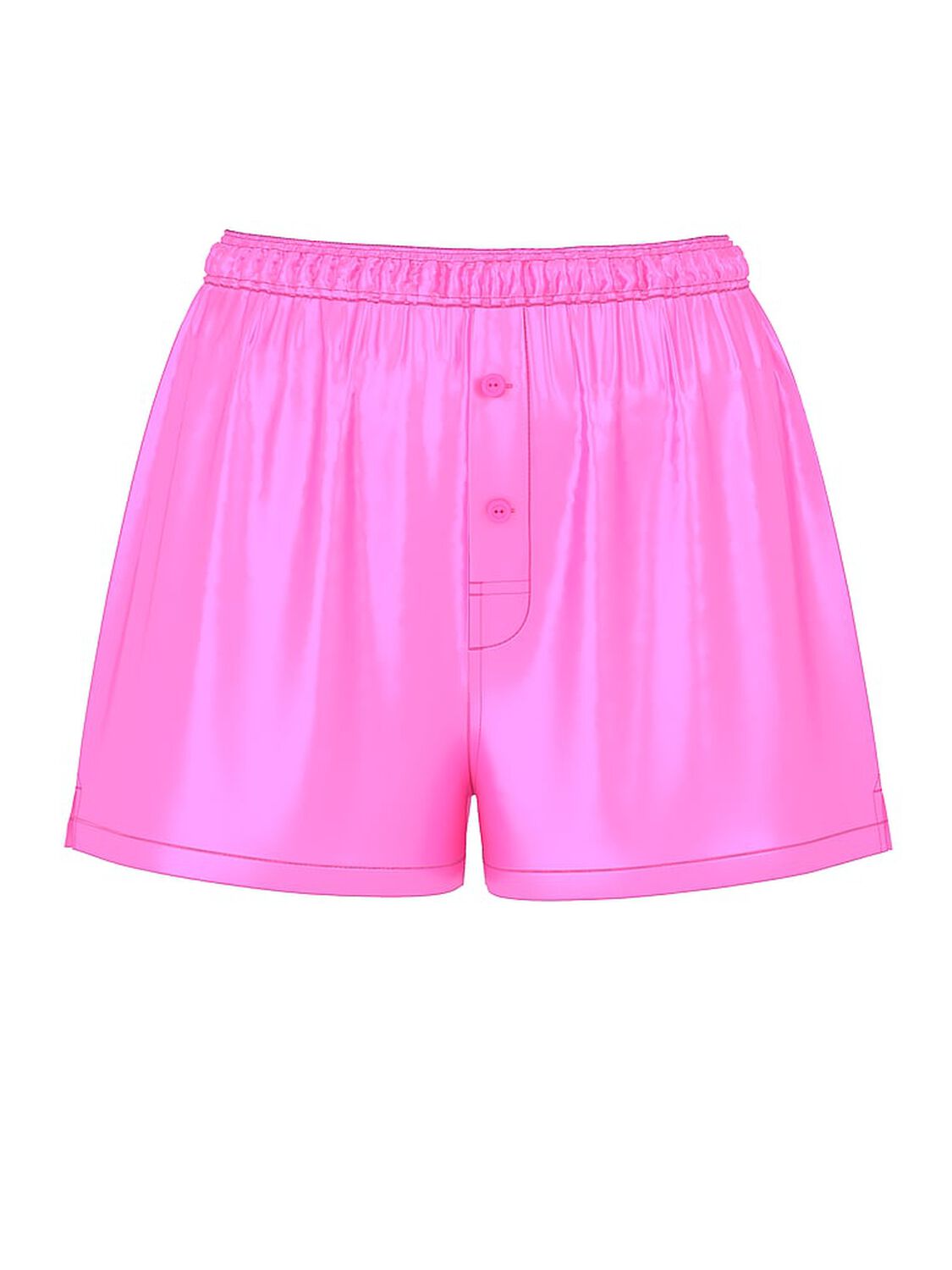 vs Pink Silky Sleep Boxy Pajama Shorts Pink Gossip Bling Logo 3 of 5 