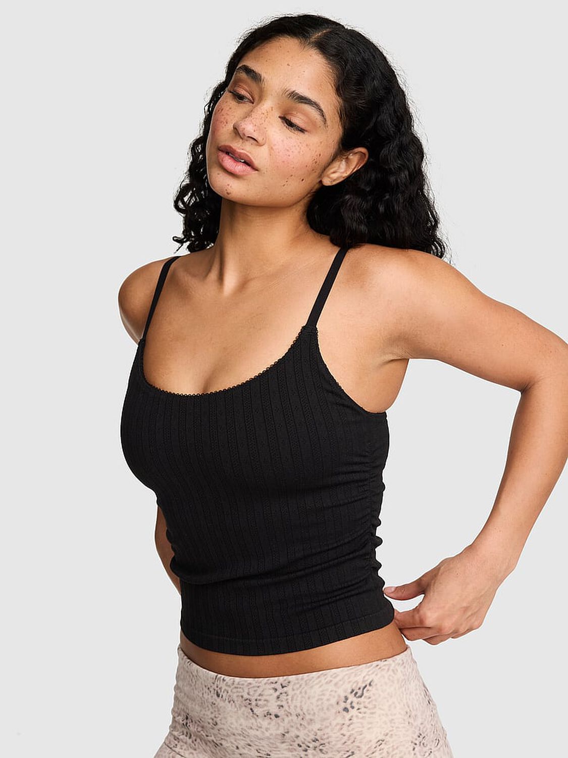 vs Pink AnyWear Cami Black 1 of 3 