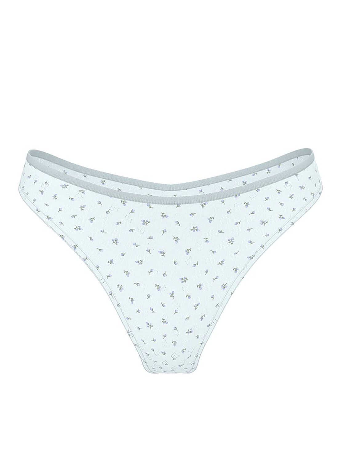 vs Pink Cotton Thong Panty Bliss Floral Print 3 of 3 