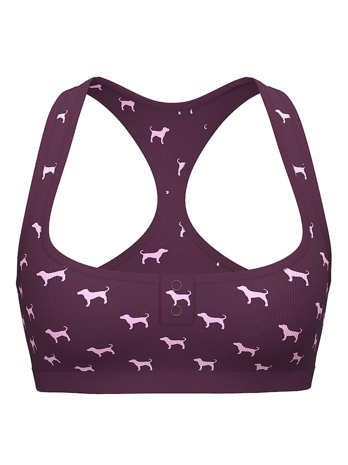 vs Pink Bralettes & Bra Tops Cotton Dorm Unlined Racerback Bralette Wild Rose Dog Print 3 of 3 