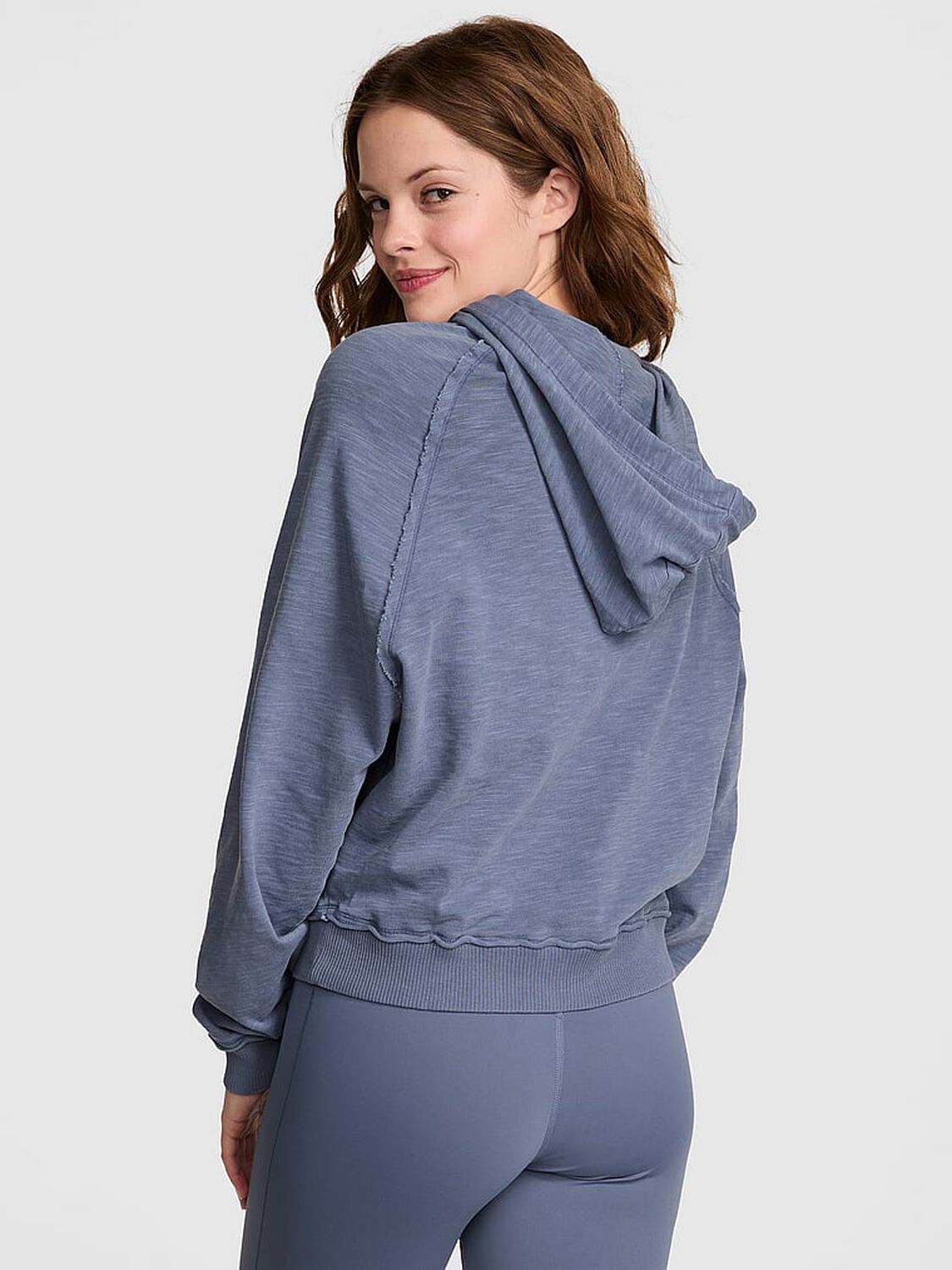 vs Pink Lightweight Lounge Full-Zip Hoodie Dusty Iris 2 of 3 