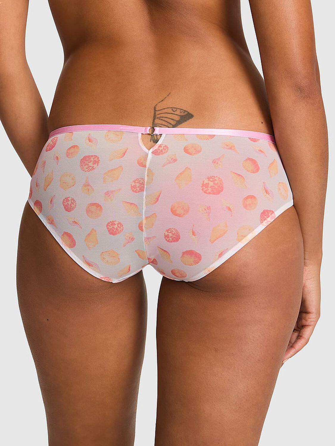 vs Pink Mesh Hiphugger Panty Bliss Seashell Print 2 of 2 
