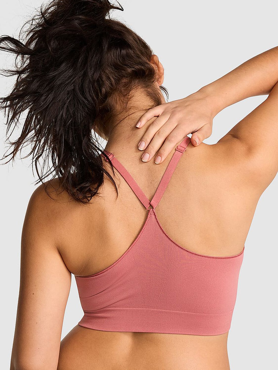 vs Pink Seamless Scoop Racerback Sports Bra 1 of 2 