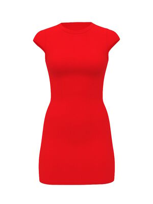 All-Day Soft Ribbed Bodycon Dress