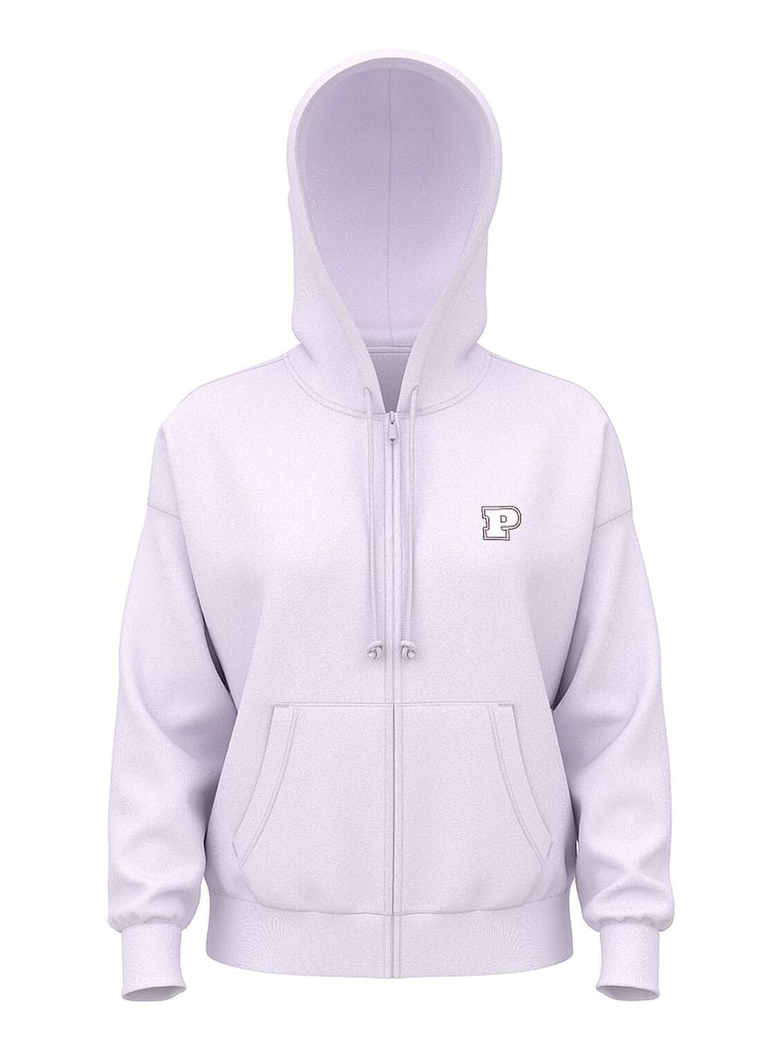 vs Pink Ivy Fleece Campus Full-Zip Hoodie Purple Whisper 3 of 3 