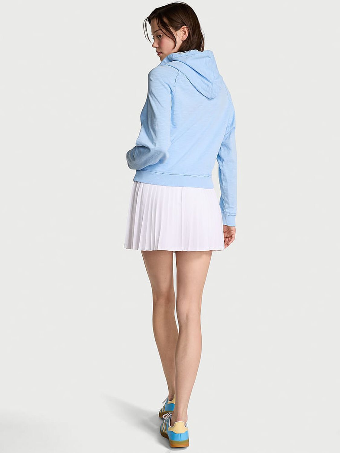 vs Pink Lightweight Lounge Full-Zip Hoodie Blue Dancer 2 of 3 