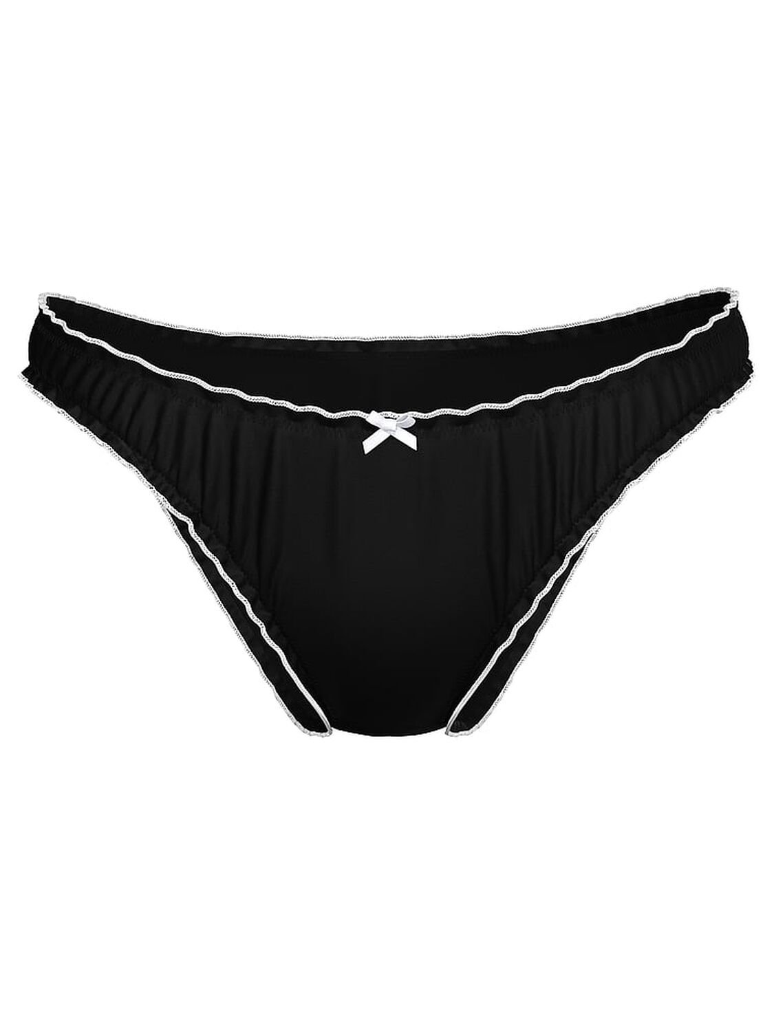 vs Pink By Frankies Bikinis Hudson Cheeky Bikini Bottom Black 3 of 3 