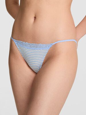 Cotton Lace-Trim Bikini Panty