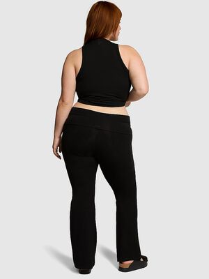 All-Day Cotton Foldover Flare Leggings