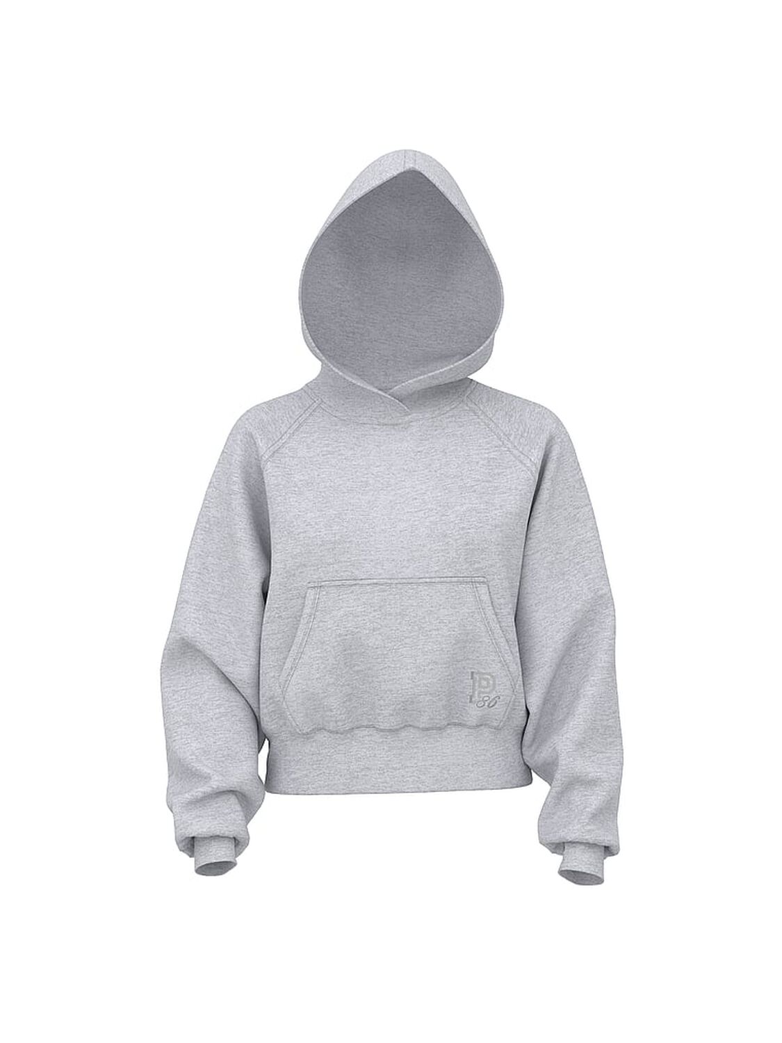 vs Pink Campus Fleece&trade; Shrunken Hoodie Medium Heather Grey 3 of 3 