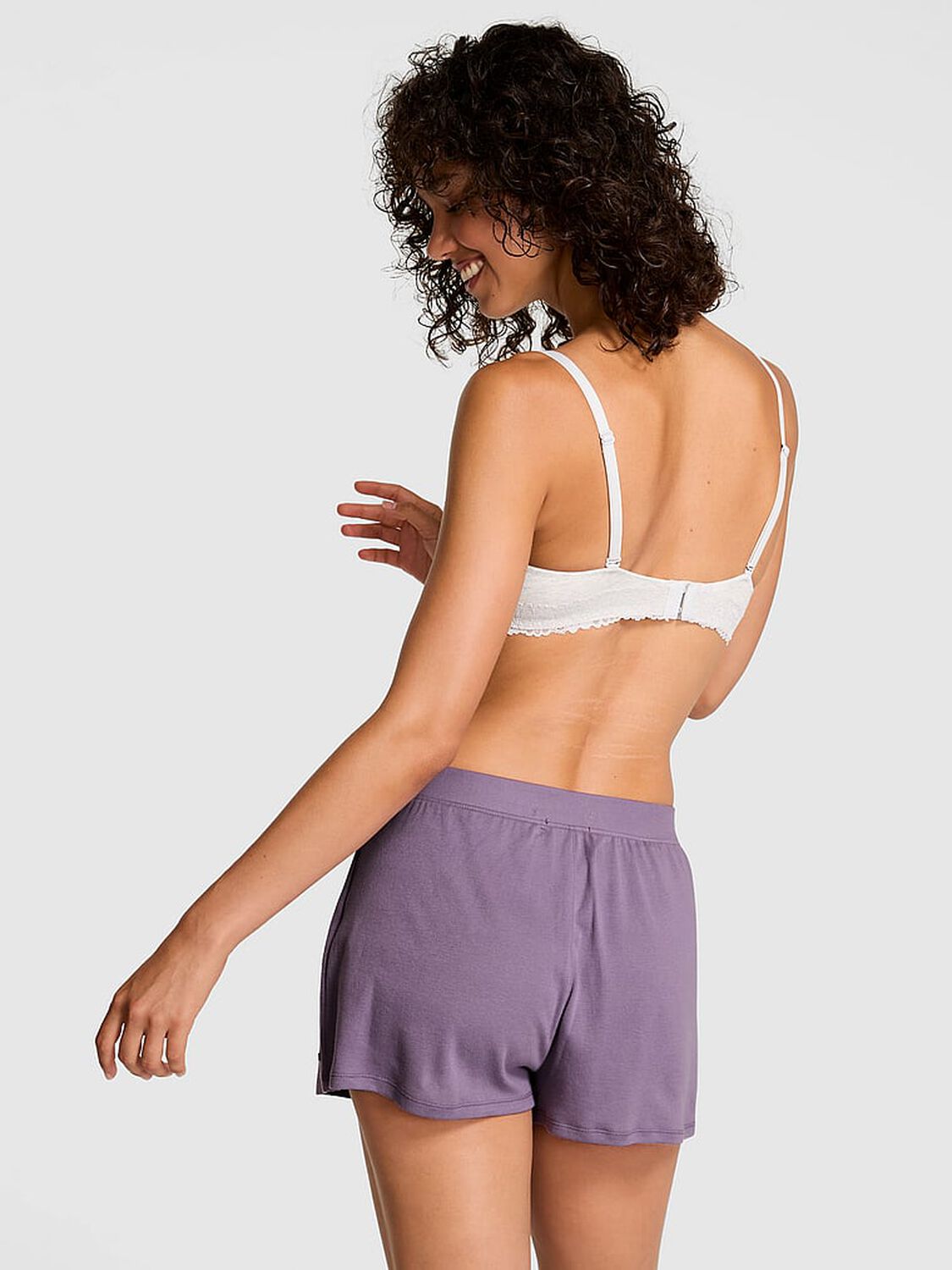 vs Pink Cotton Boxer Shorts Frozen Plum 2 of 3 