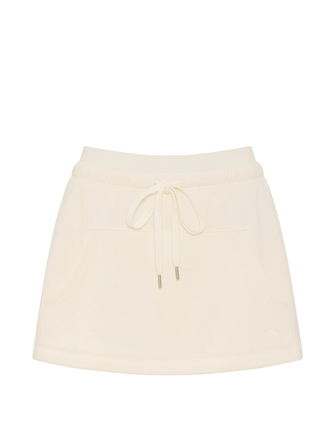 vs Pink Campus Fleece&trade; Front-Pocket Skort Cozy White 3 of 4 