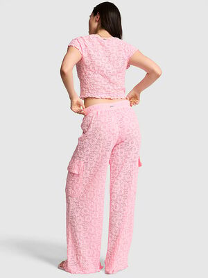 Floral Crochet Cover-Up Pants